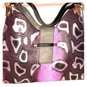 Kate Landry Pink & Grey Shoulder Bag